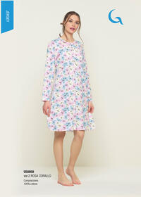 CAMICIA NOTTE DONNA M/L U50058 Tellini S.r.l. Ingrosso Abbigliamento